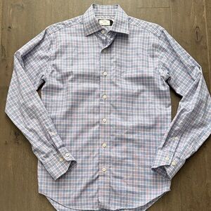 Lorenzo Uomo Purple and Blue Plaid Shirt